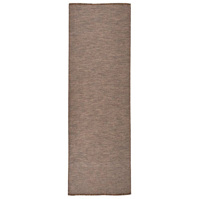 Vidaxl tappeto esterno piatto 80x250 cm marrone