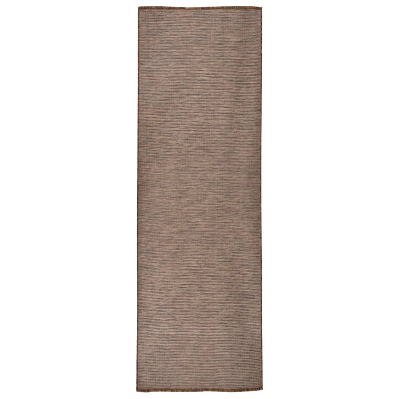 Vidaxl tappeto esterno piatto 80x250 cm marrone