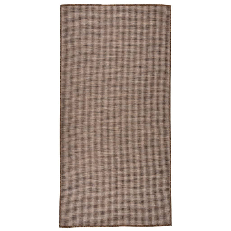 Vidaxl Rug Flat Flat 100x200 cm marrón