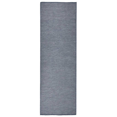 Vidaxl Rug Flat Woven 80x250 cm azul
