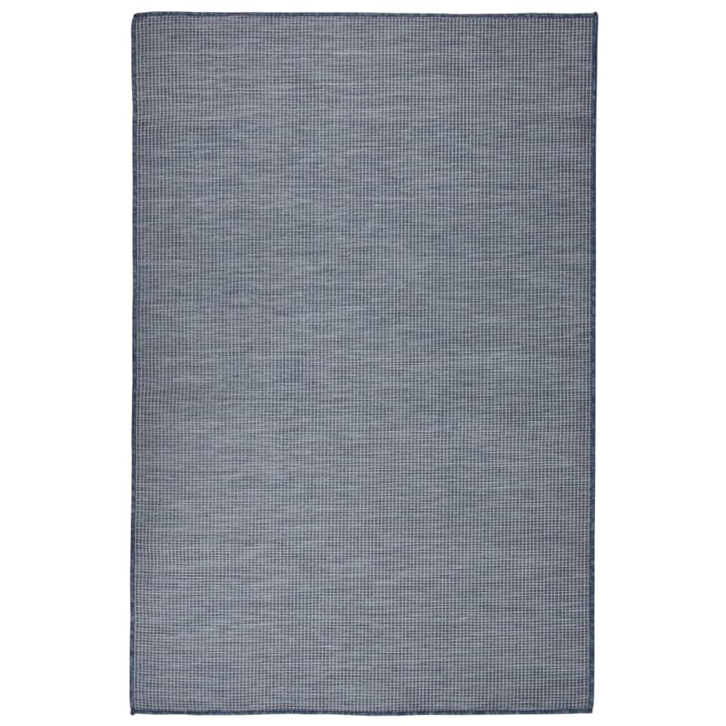 Vidaxl tappeto esterno piatto 120x170 cm blu