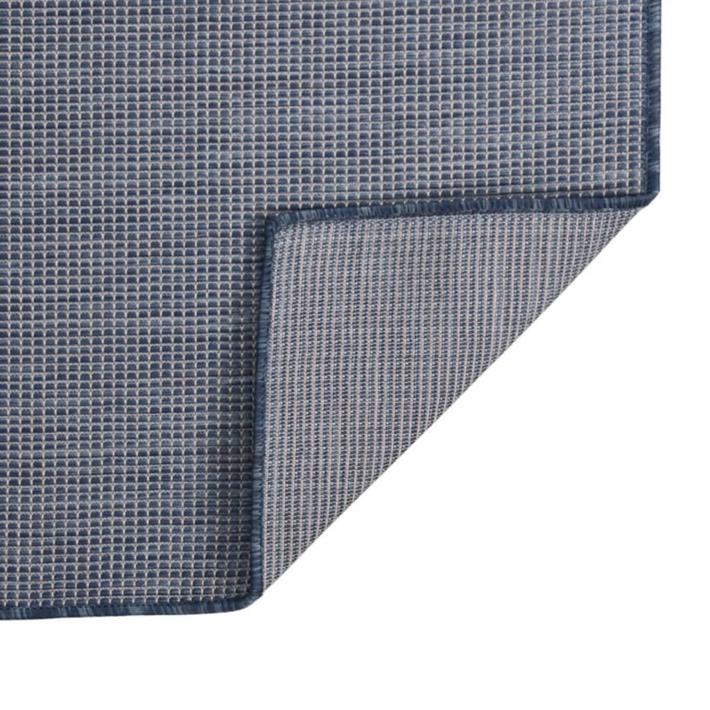 Vidaxl Rug Flat Woven 140x200 cm azul