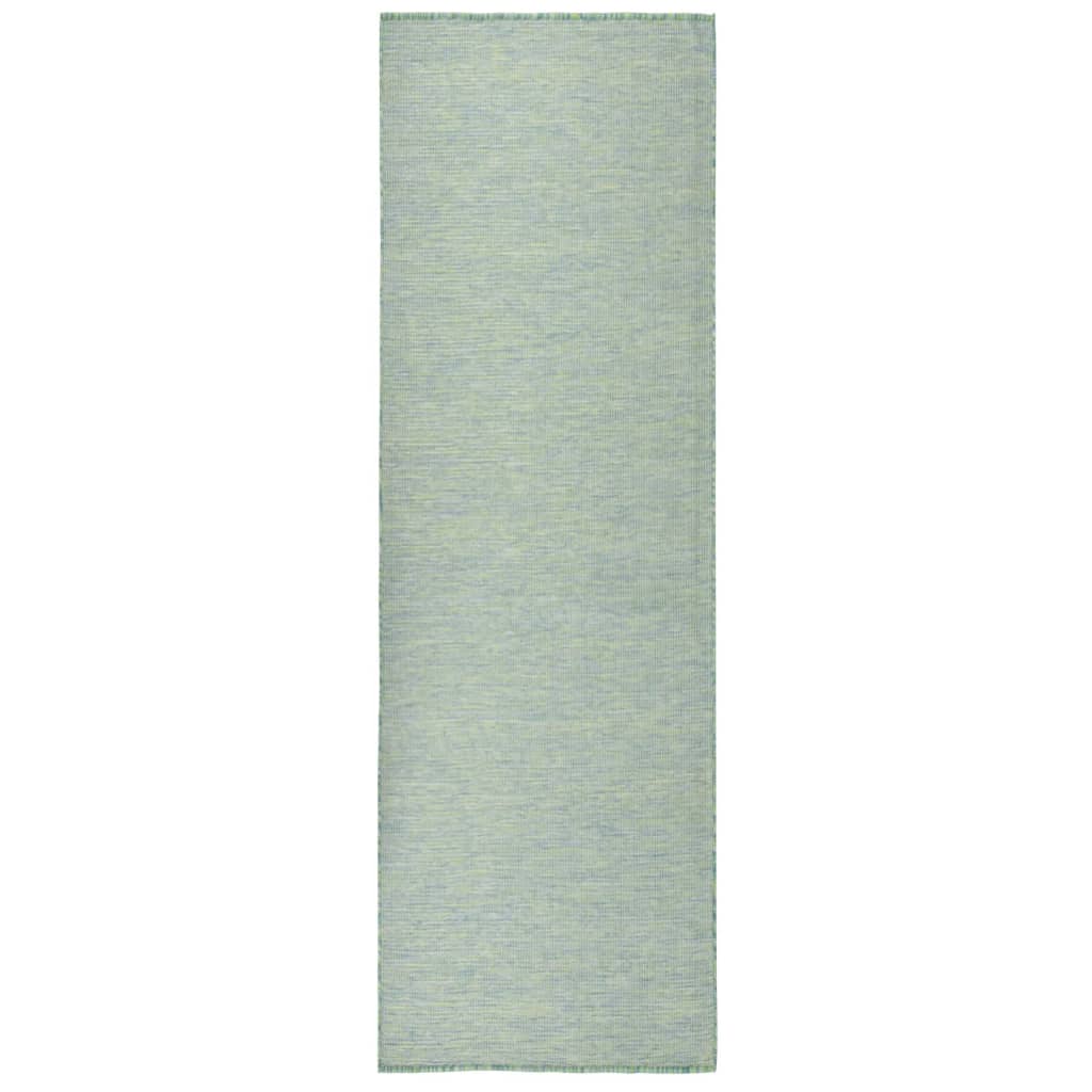 Vidaxl Rug Flat Woven 80x250 cm Turquesa