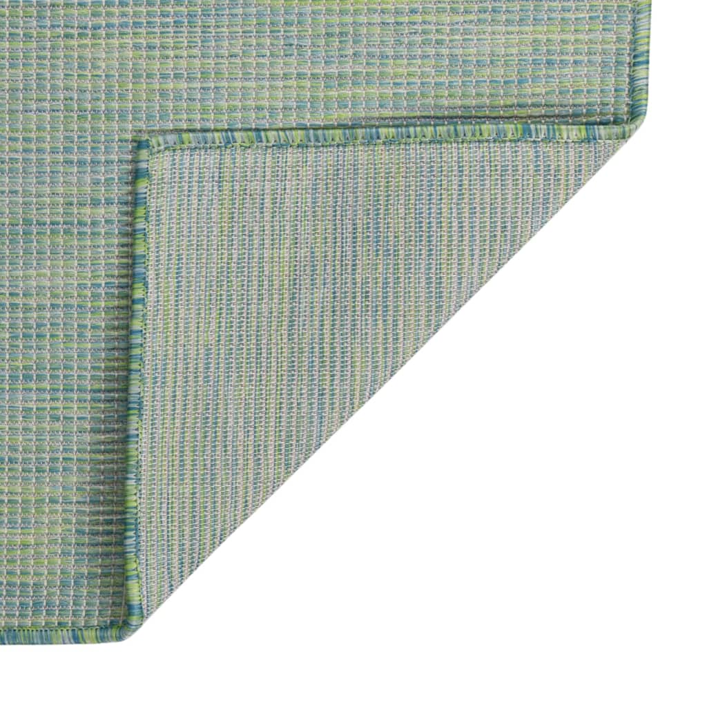 Vidaxl Rug Flat Woven 80x250 cm Turquesa