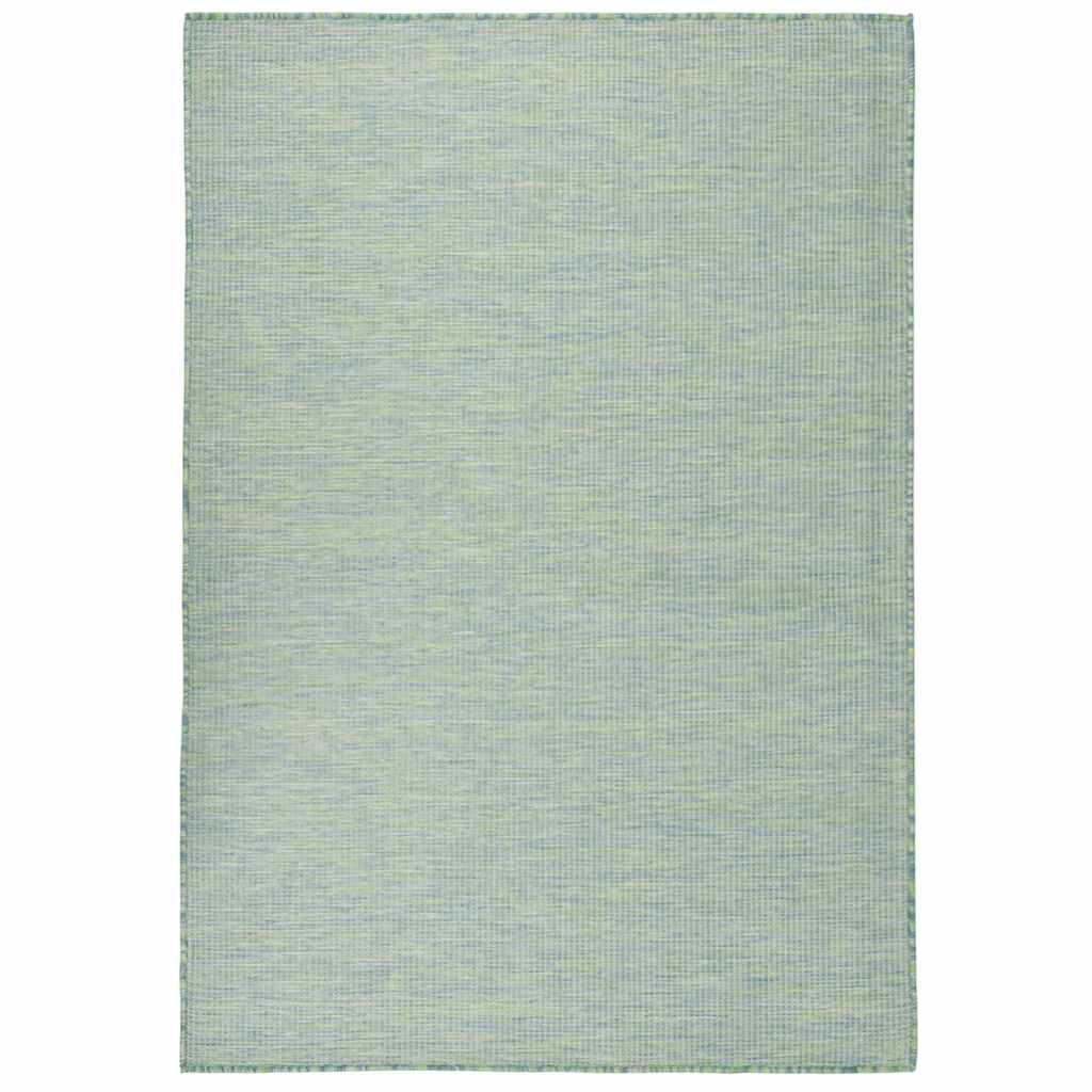 Vidaxl Tappeto esterno piatto intrecciato 160x230 cm turchese