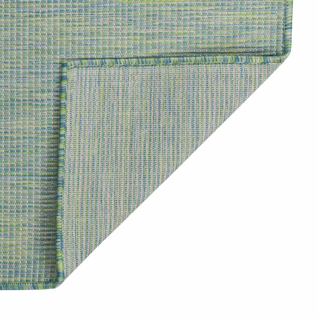 Vidaxl Tappeto esterno piatto intrecciato 160x230 cm turchese