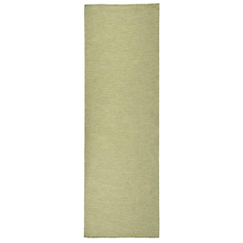 Vidaxl tappeto esterno piatto 80x250 cm verde