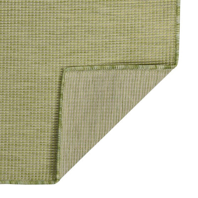 Vidaxl tappeto esterno piatto intrecciato 100x200 cm verde