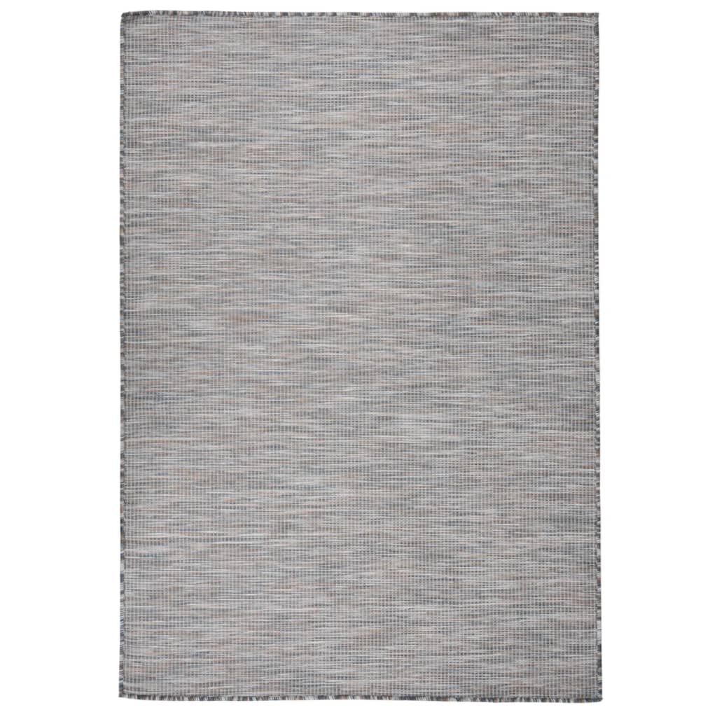 Vidaxl tappeto esterno piatto 160x230 cm marrone e blu