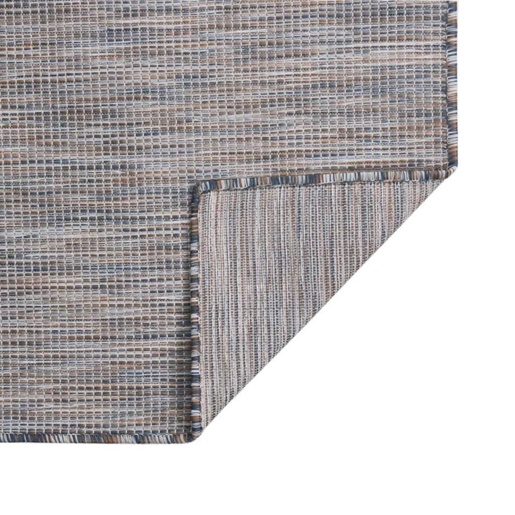 Vidaxl tappeto esterno piatto 160x230 cm marrone e blu