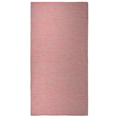 Vidaxl tappeto esterno piatto 100x200 cm rosso