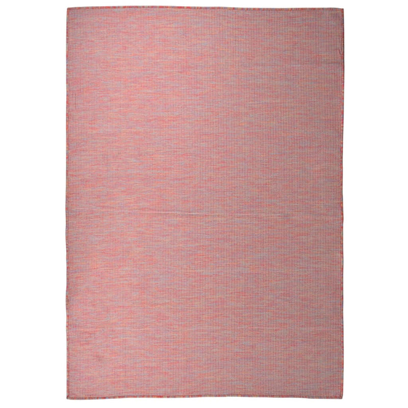 Vidaxl buitenkleed platgeweven 140x200 cm rood