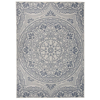 Vidaxl tappeto esterno con pattern piatto -veghevole 120x170 cm blu