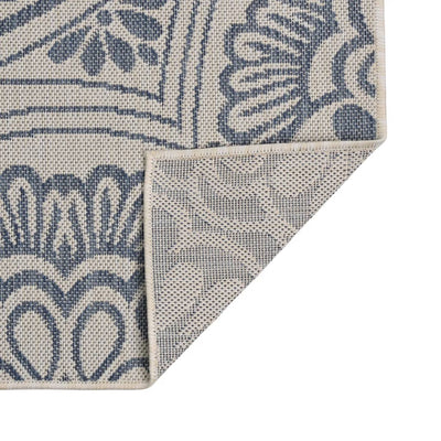 Vidaxl tappeto esterno con pattern piatto -veghevole 120x170 cm blu
