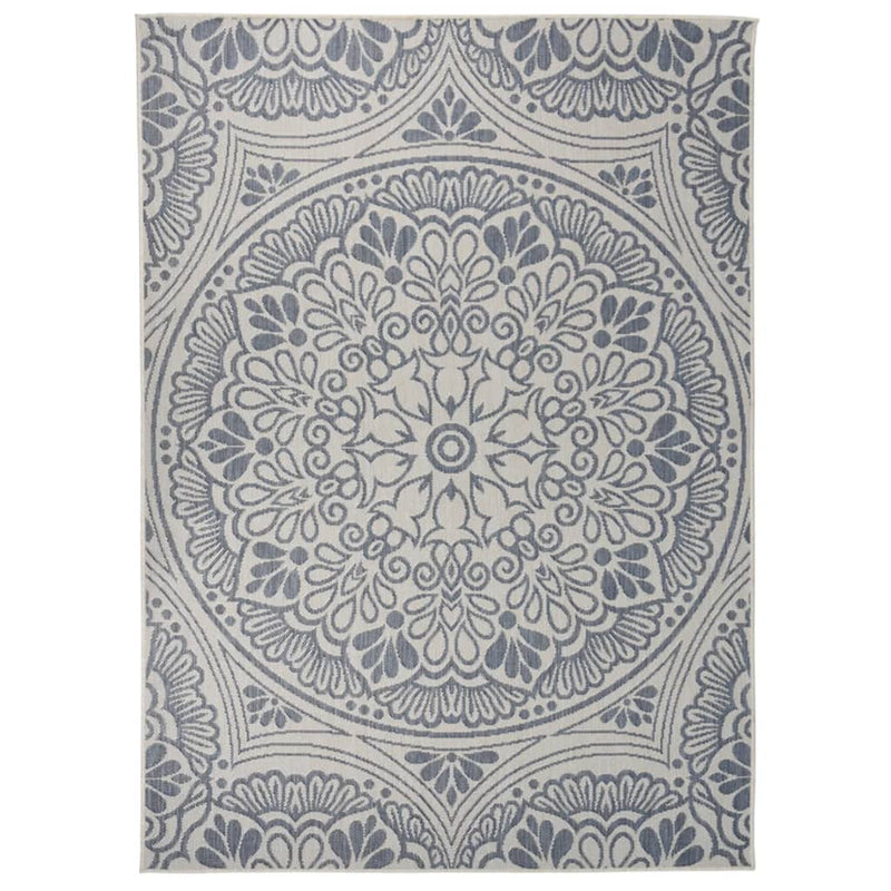 Vidaxl tappeto esterno con pattern piatto -velle 200x280 cm blu
