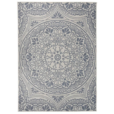 Vidaxl tappeto esterno con pattern piatto -velle 200x280 cm blu