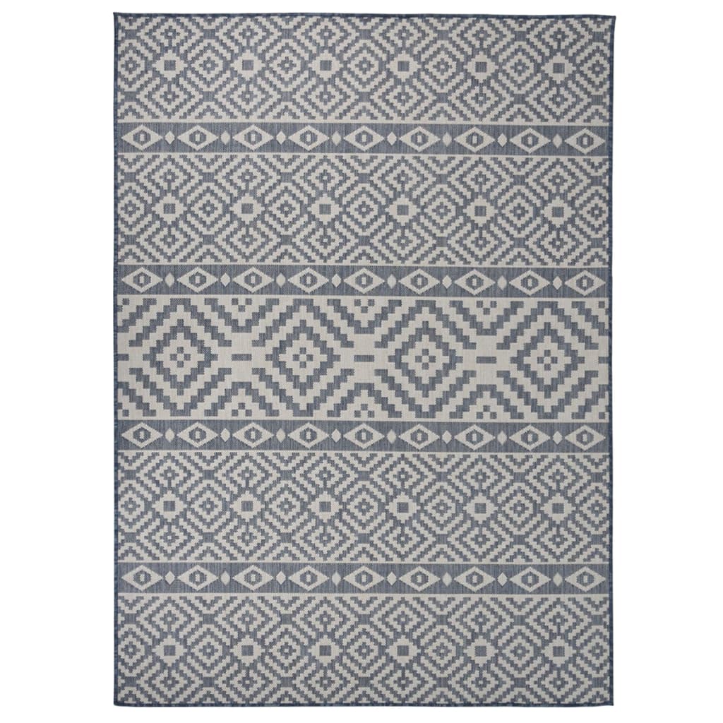 Vidaxl tappeto esterno con pattern piatto -velle 200x280 cm blu