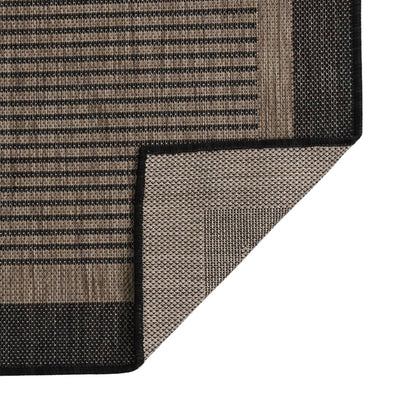 Vidaxl tappeto esterno piatto intrecciato 80x150 cm marrone scuro