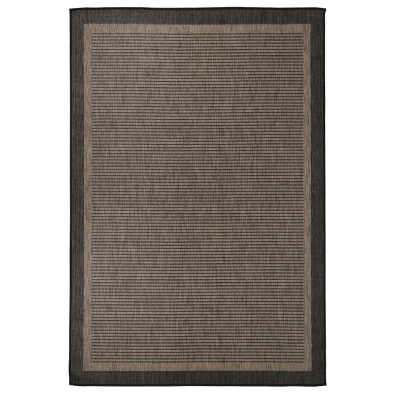 Vidaxl buitenkleed platgeweven 160x230 cm donkerbruin