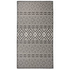 Vidaxl tappeto esterno con pattern piatto -80x150 cm nero