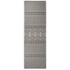 Vidaxl tappeto esterno con pattern piatto -80x250 cm nero