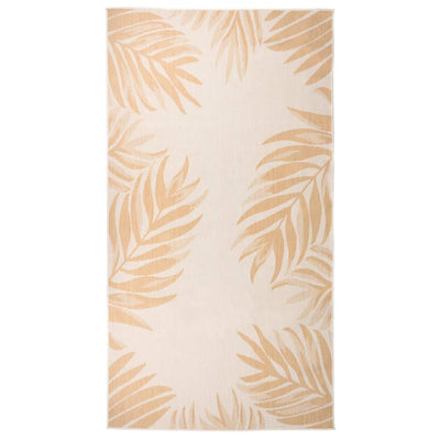 Vidaxl tappeto esterno con motivo a foglia piatto intrecciato 80x150 cm