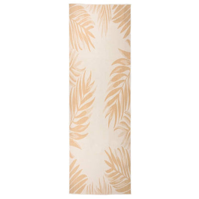 Alfombra exterior Vidaxl con patrón de hoja tejido plano 80x250 cm