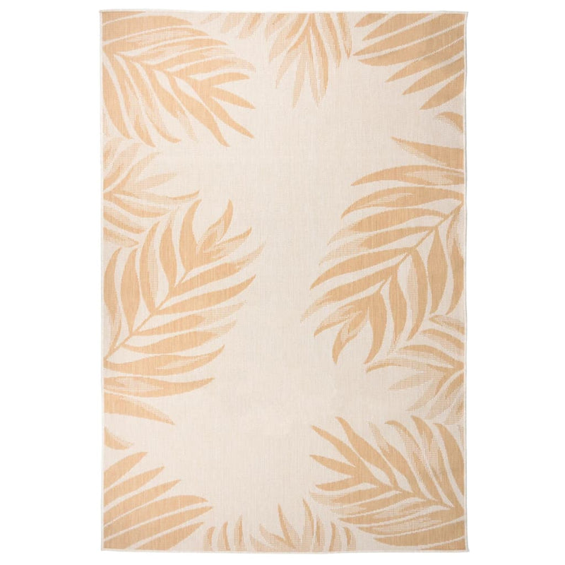 Vidaxl tappeto esterno con motivo a foglia piatto intrecciati 160x230 cm