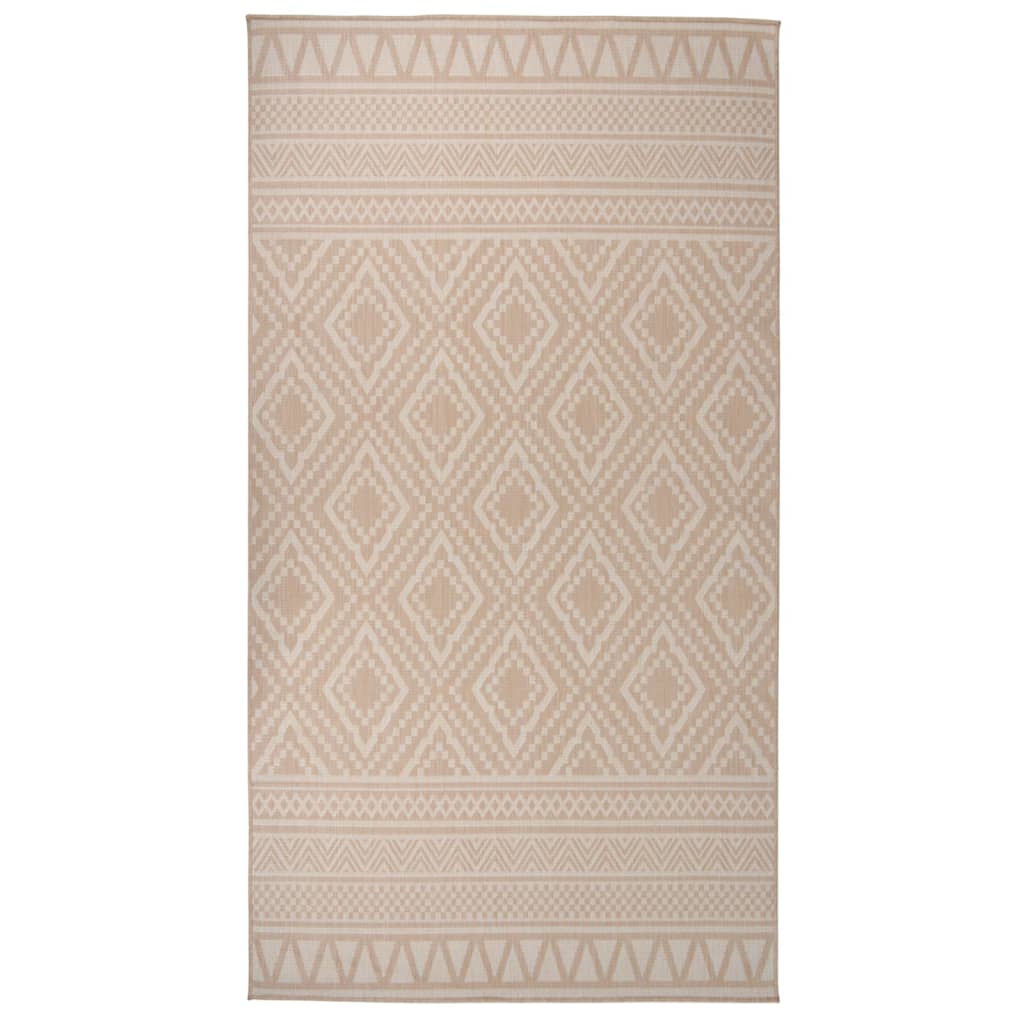 Vidaxl tappeto esterno con pattern piatto -80x150 cm marrone