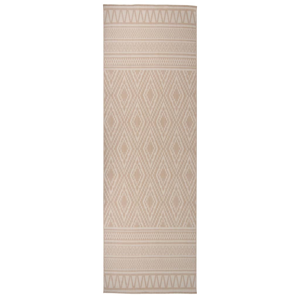 Vidaxl tappeto esterno con pattern piatto -80x250 cm marrone