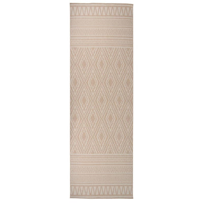 Vidaxl tappeto esterno con pattern piatto -80x250 cm marrone