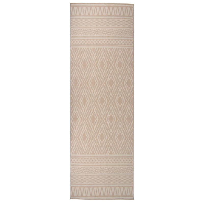 Vidaxl tappeto esterno con pattern piatto -80x250 cm marrone