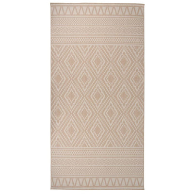 Vidaxl tappeto esterno con pattern piatto -vegono 100x200 cm marrone