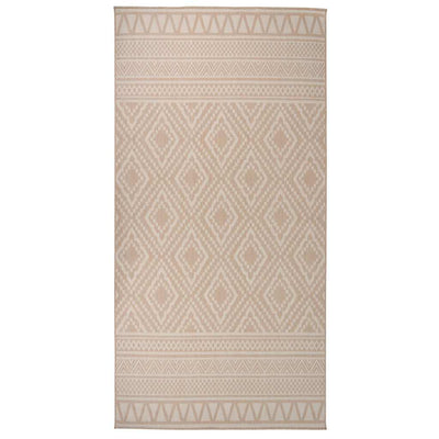 Vidaxl tappeto esterno con pattern piatto -vegono 100x200 cm marrone