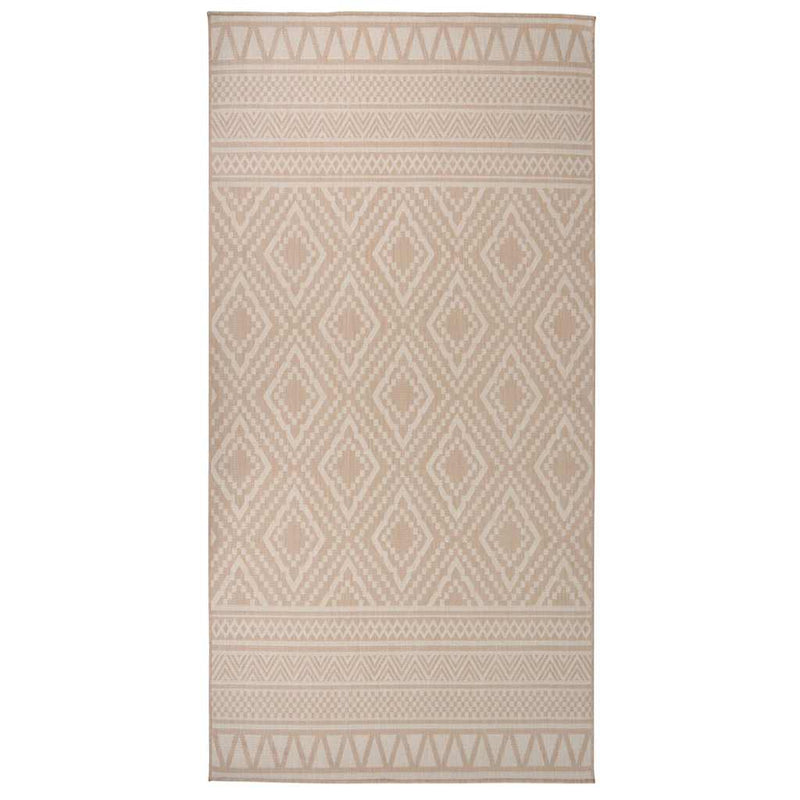 Vidaxl tappeto esterno con pattern piatto -vegono 100x200 cm marrone