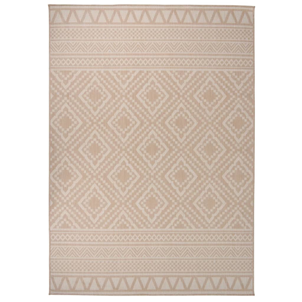 Vidaxl tappeto esterno con pattern piatto -veghevole 120x170 cm marrone