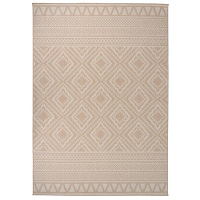 Vidaxl tappeto esterno con motivo intrecciato piatto 140x200 cm marrone