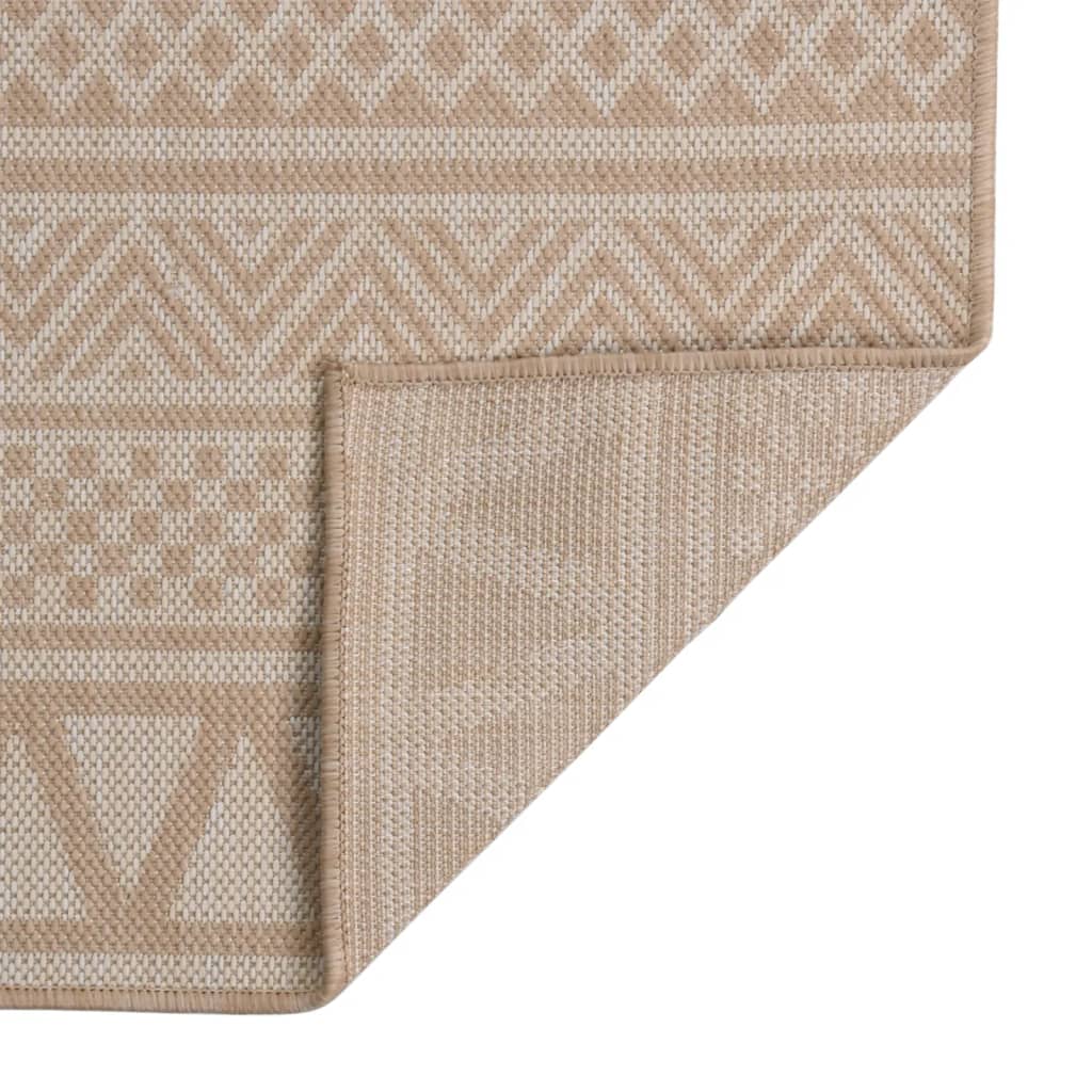 Vidaxl tappeto esterno con pattern piatto -vegono 160x230 cm marrone