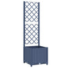 Scatola di pianificazione Vidaxl con slat lavoro 40x40x136 cm polipropene grigio scuro