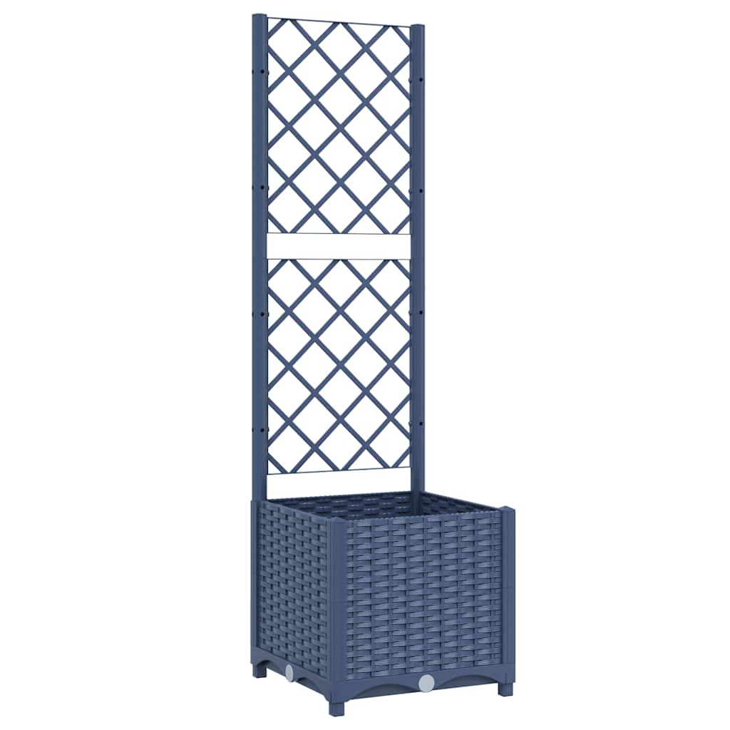 Vidaxl Planning Box con Slat Work 40x40x136 CM Polypropene Dark Grey