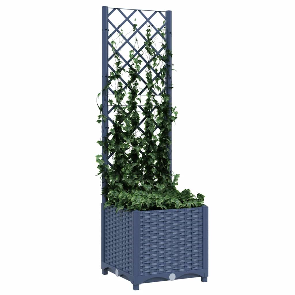 Vidaxl Planning Box con Slat Work 40x40x136 CM Polypropene Dark Grey