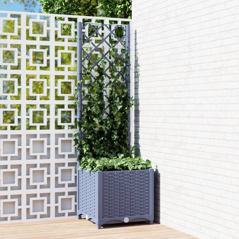 Vidaxl Planning Box con Slat Work 40x40x136 CM Polypropene Dark Grey