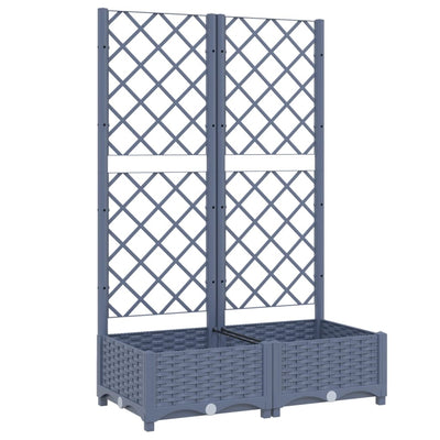 Vidaxl Plannet con slat 80x40x121.5 cm in polipropene grigio scuro