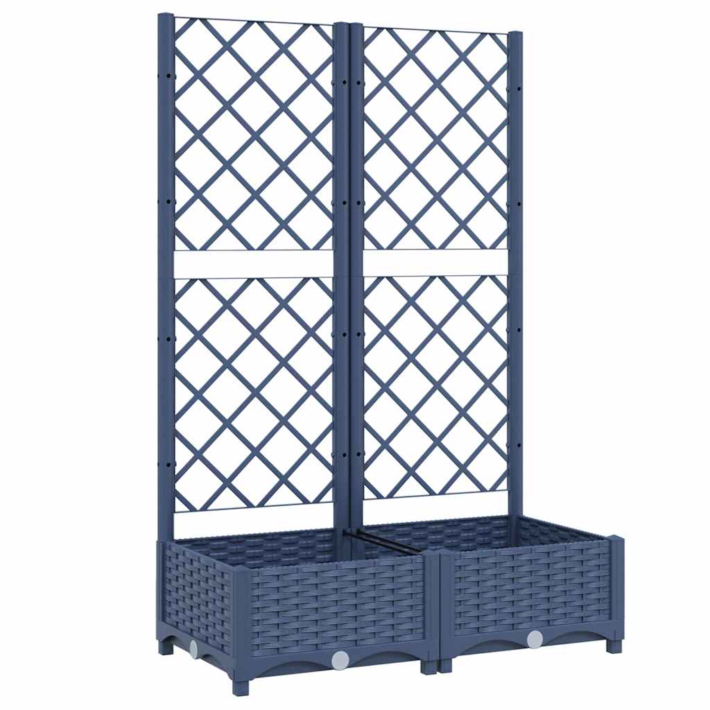 Plannet Vidaxl con SLAT 80x40x121.5 cm Polipropeno Dark Grey