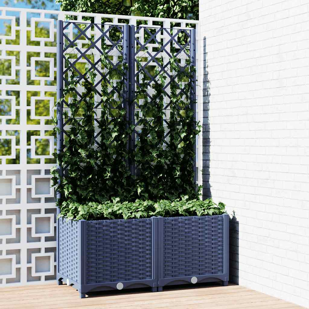 Plantilla Vidaxl con SLAT 80X40X136 CM Polipropeno Dark Grey
