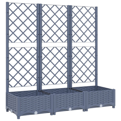 Scatola di pianificazione Vidaxl con slat work 120x40x121,5 cm in polipropene grigio scuro