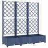 Scatola di pianificazione Vidaxl con slat work 120x40x121,5 cm in polipropene grigio scuro