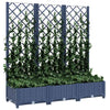 Scatola di pianificazione Vidaxl con slat work 120x40x121,5 cm in polipropene grigio scuro