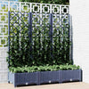 Scatola di pianificazione Vidaxl con slat work 120x40x121,5 cm in polipropene grigio scuro