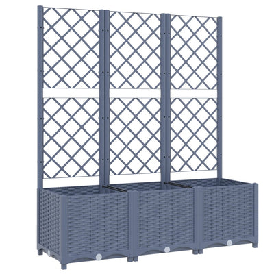 Vidaxl fioriera con slat work 120x40x136 cm polipropene grigio scuro
